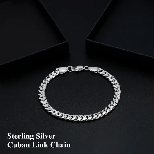 Vista 4 de SheCare Pulsera de cadena cubana para hombres, regalos para amantes del hip hop, pulseras de eslabones para papá, marido, novio, hermano, hijo