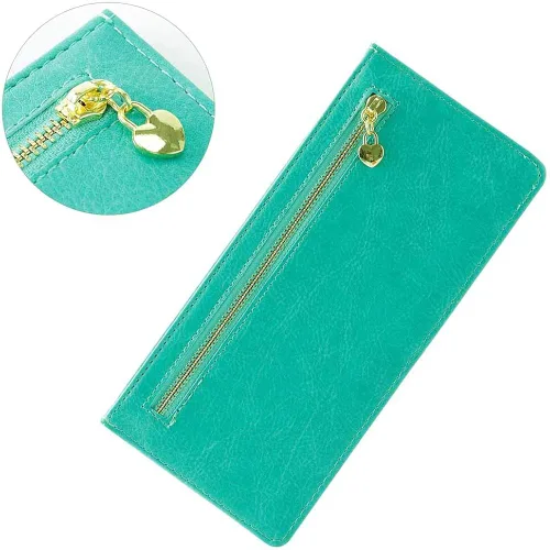 Vista 4 de XEYOU Women's Credit Card Wallet Slim Long Zipper Pocket Purse for Coin, Receipt Multi-function Card Wallet for Ladies