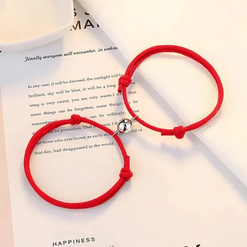 Vista 3 de Tarsus Juego de pulsera magnética para pareja votos de amor eterno joyería regalos para pareja o mejores amigos