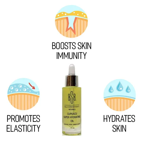 Vista 3 de Naturals Cupuacu - Aceite súper hidratante, nutre la piel, las uñas, la hidratación del cabello, oxidante, limpieza profunda, sin OMG, promueve