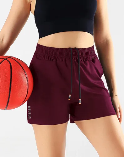 Vista 31 de NELEUS Pantalones cortos de correr ligeros para mujer, pantalones cortos atléticos de entrenamiento para yoga con bolsillo
