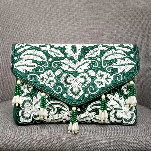 Vista 6 de Aheli Indian Potli Bags for Women Evening Bag Clutch Ethnic Bride Purse with Drawstring