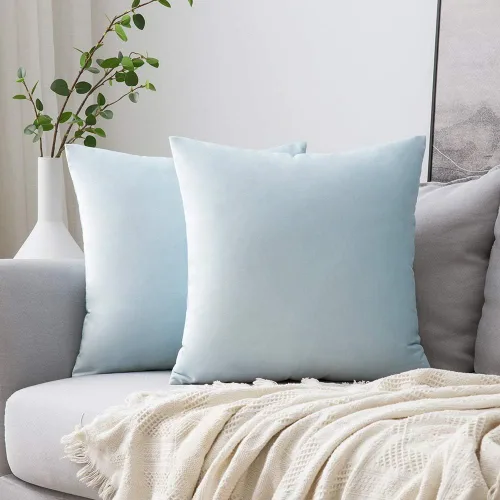 Vista 33 de MIULEE Paquete de 2 fundas de almohada de terciopelo decorativas rectangulares lumbares, fundas de cojín suaves sólidas para sofá, sofá, dormitorio