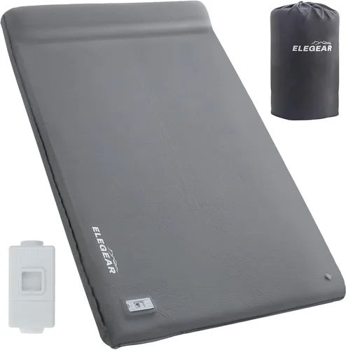 Vista 9 de Elegear Almohadilla de Dormir Autoinflable, 3.15" Almohadilla de Espuma Viscoelástica Ultra Gruesa para Acampar con Almohada de Inflado Rápido