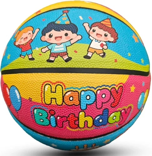 Vista 13 de Pelota de baloncesto de cuero PU JIUERYUN – Talla oficial 7 (29,5 pulgadas), Talla 6 (28,5 pulgadas), Talla 5 (27,5 pulgadas), pelota de cumpleaños