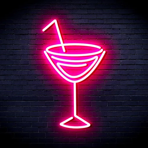 Vista 25 de AdvPro Seco Martini Flex Silicona LED Neon Sign - Azul - st16s32-fnu0207-b