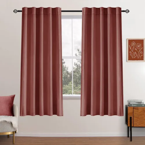 Vista 51 de MIULEE Cortinas de terciopelo de 84 pulgadas de largo, juego de 2 paneles para dormitorio, con pestaña trasera plisada, de lujo, aislamiento