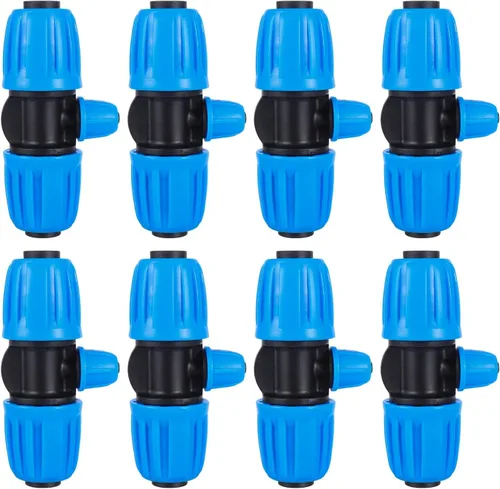 Vista 6 de 10 piezas de accesorios de riego por goteo de 90 grados con codo de 1/2 pulgada (1/2" ID x 0.640" DE), conectores de codo barbados de 90 grados