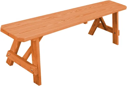 Vista 35 de Furniture Barn USA Banco tradicional de pino tratado a presión de 2 pies, tinte de cedro