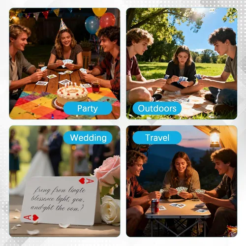 Vista 5 de Cartas de juego personalizadas, cartas estándar personalizadas con imagen de ambos lados, crea tus propias cartas divertidas para fiestas, regalos