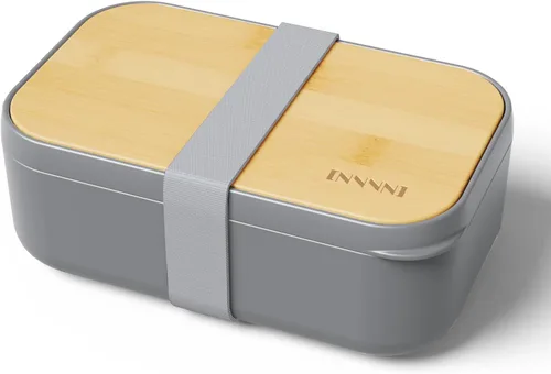 Vista 10 de Lonchera Bento para adultos, tapa de bambú natural, cubiertos y palillos, lonchera para mujeres, apta para microondas, lavavajillas, sin BPA, a Negro