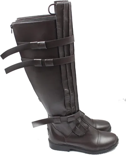Vista 6 de Disfraz de Anakin Skywalker para hombre, disfraz de lujo, conjunto completo de Anakin Skywalker botas de Halloween uniforme
