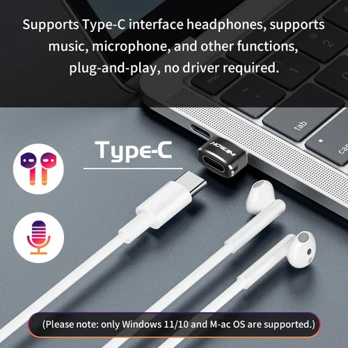 Vista 5 de Paquete de 2 adaptadores USB a USB C, USB 2.0 de carga rápida de transferencia de datos de 480 Mbps, adaptador OTG hembra tipo C a USB 2.0 macho