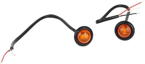 Vista 2 de Par de LED ámbar de espina de pescado automotriz de 3/4 pulgadas