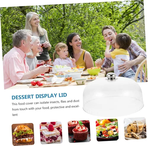 Vista 3 de BESTOYARD 3 piezas de bandeja para tartas, bandejas de plástico, capacillos para cupcakes, palet de plástico, pantalla de alimentos para mosca