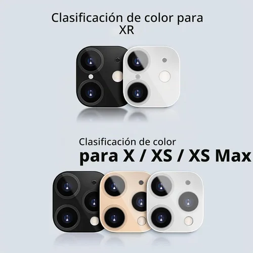 Vista 4 de LucBuy Protector de lente de cámara para iPhone X/XS/XS MAX Convert to iPhone 11 Pro/11 Pro Max, película de vidrio templado transparente ultra