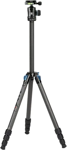 Vista 9 de SIRUI ST-124 Trípode de fibra de carbono con columna central triangular, impermeable, trípode de viaje para cámaras, 4 secciones, 62.2 pulgadas