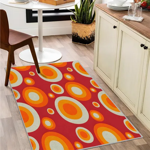 Vista 15 de Alfombra retro con flores, alfombra vintage de 2 x 3 pies, lavable antideslizante, para interiores, para entrada, entrada, cocina, mesita de noche