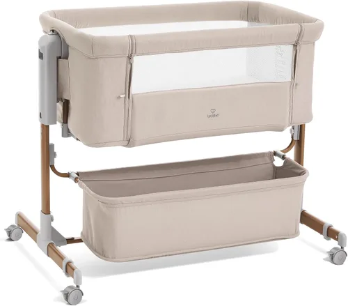 Vista 10 de Cuna de bebé 3 en 1, cuna con balanceo, cuna para el costado de la cama, 6 alturas ajustables, cuna para el costado de la cama, cuna para el costado