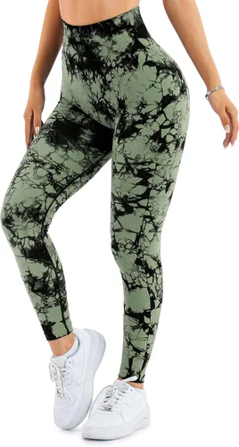 Vista 2 de A AGROSTE Leggings de entrenamiento sin costuras para mujer con bolsillos, levantamiento de glúteos, leggings de gimnasio de cintura alta