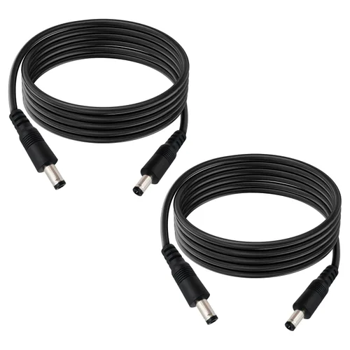 Vista 12 de DC5.0.197x0.1 in 12V macho a macho Cable de extensión macho a macho 18AWG macho a macho 1 pie