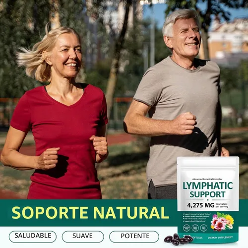 Vista 6 de Suplemento de drenaje linfático a base de hierbas, 4275 mg de limpieza con equinácea, diente de león, raíz de bardana, apoya la circulación