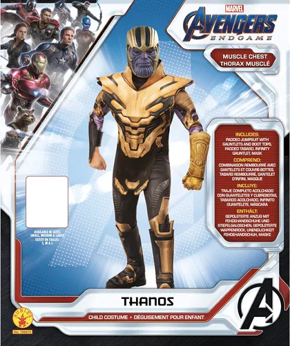 Vista 4 de Disfraz infantil de Thanos Deluxe de Marvel Endgame Multi