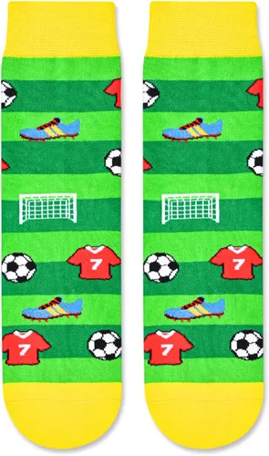 Vista 5 de HAPPYPOP Calcetines de fútbol para niños, calcetines de fútbol para niños de 6 a 8 años, regalos de fútbol para niños y niñas, regalos de fútbol
