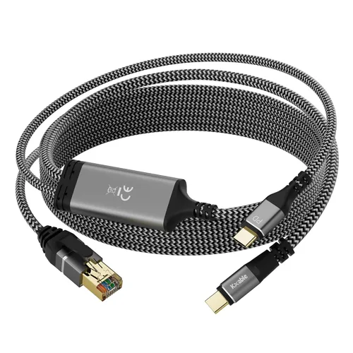 Vista 7 de Cable USB a Ethernet de 0.5 pies/6 pulgadas, USB tipo A a RJ45