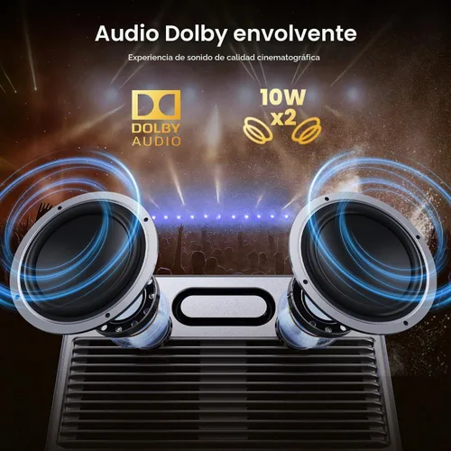 Vista 5 de Proyector para exteriores con licencia oficial de Google TV 3000 ANSI 4K Full HD, proyector inteligente con WiFi y Bluetooth