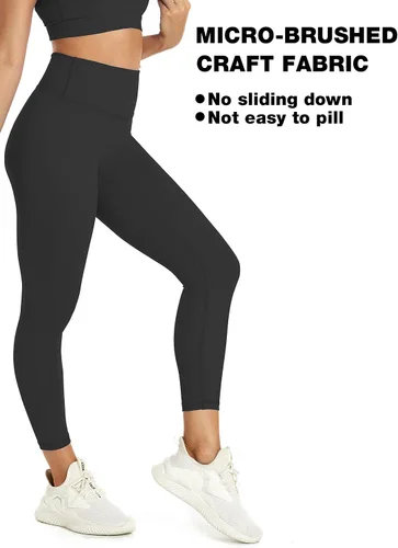 Vista 5 de NEPOAGYM Leggings de cintura alta para mujer, sin costuras frontales, leggings de yoga ligeros de 2528 pulgadas, 78 pulgadas y longitud completa
