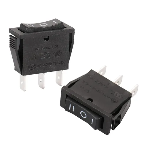 Vista 12 de Baomain - 1 paquete de interruptor basculante doble con luz roja, ON/Off DPDT de 6 pines, 16 A/250 V CA, 16 A/125 V CA, listado UR VDE