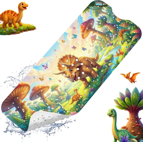 Vista 19 de XIYUNTE Alfombra de Baño para Bebé para Bañera Antideslizante Alfombra de Baño para Niños - 40''x16'' Extra Larga Alfombra de Bañera para Bebé