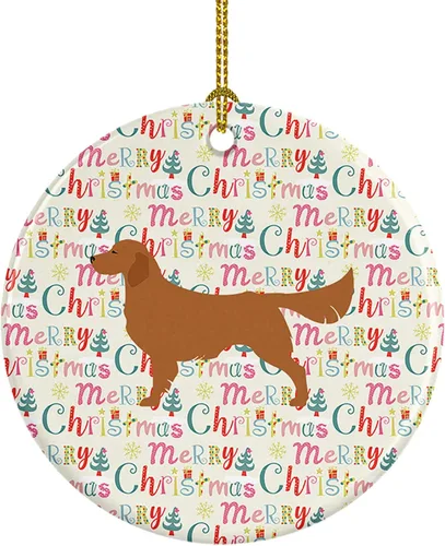 Vista 18 de Caroline's Treasures Affenpinscher - Adorno de cerámica con texto en inglés "Merry Christmas", multicolor para colgar en el árbol de Navidad