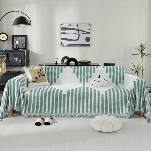 Vista 11 de 71"x71" Reversible Boho Chenille Couch Cover Sofa Slipcover for Dogs Fade-Resistant Sofa Cover for 2-3 Cushion, L-Shape Sectional Sofa Soft