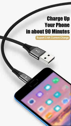 Vista 2 de IFLASH Cable USB trenzado de nailon tipo C, USB A 2.0 a USB C, cable de carga rápida para Samsung Galaxy Note 9 8 S20 S10 S10+ S10e Fold S9 S8+