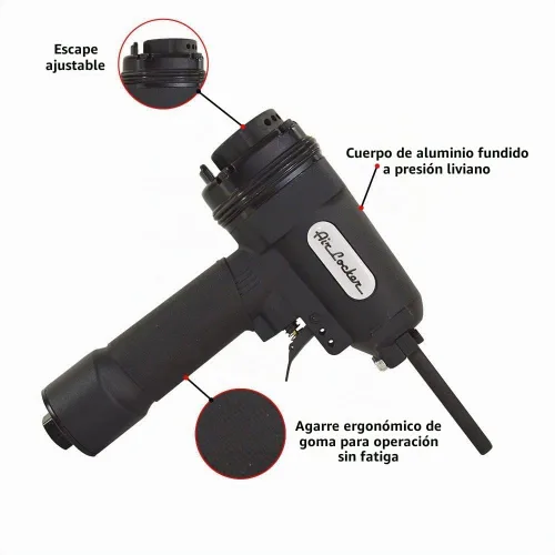Vista 3 de Air Locker AP700-KIT3 - Clavadora profesional de perforación de aire, removedor de uñas, extractor de uñas con destornillador de pistón. Entrada