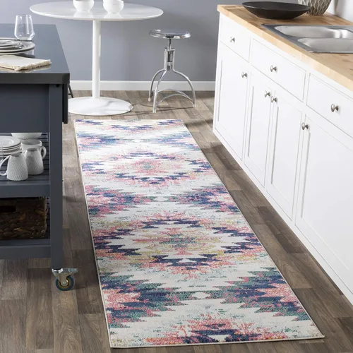 Vista 11 de Artistic Weavers Tara – Alfombra bohemia multicolor para área global