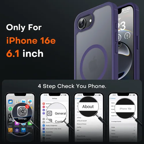 Vista 623 de TOCOL Funda para iPhone 11, compatible con Magsafe, protección completa de cámara, imanes integrados, protección contra caídas, funda translúcida