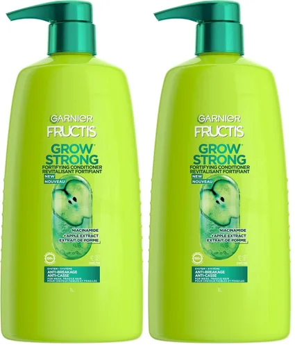 Vista 5 de Garnier Fructis Grow Strong Acondicionador, 33.8 onzas líquidas, 1 unidad (el embalaje puede variar)