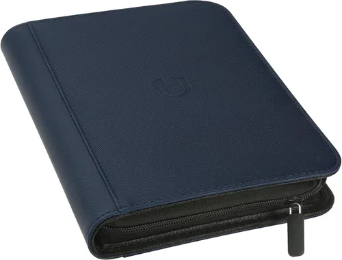 Vista 30 de Carpeta de tarjetas de 4 bolsillos con cremallera, 288 bolsillos para tarjetas comerciales Premium PU Cover, Side Loading, Ringless Card Binder