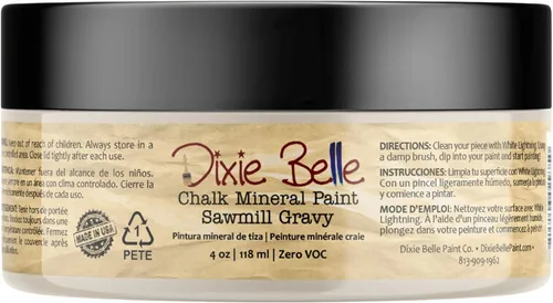 Vista 158 de Pintura para muebles con acabado de tiza Dixie Belle Paint Company - Amatista (4oz) - Pintura mineral de tiza chic púrpura profundo mate