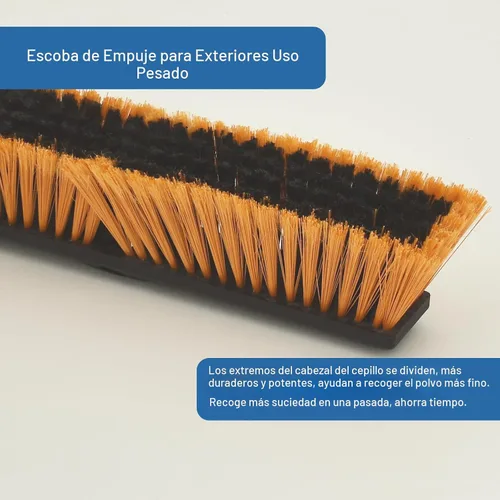 Vista 9 de Escoba de empuje de 24 pulgadas resistente para exteriores, escoba