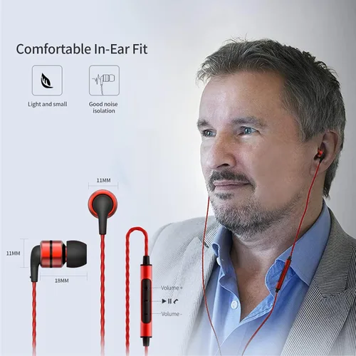 Vista 5 de SoundMAGIC E80C Auriculares con cable con micrófono HiFi Stereo Audiófilo Auriculares de aislamiento de ruido en el oído Auriculares Ajuste cómodo