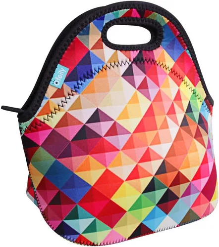 Vista 15 de Bolsa de almuerzo impermeable Ofeily para viandas con material de neopreno fino, bolsa de mamá, Negro