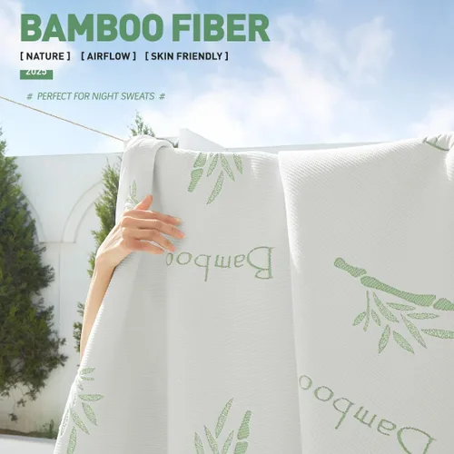 Vista 3 de Protector de colchón refrescante Twin - Funda de colchón de fibra de rayón 100% impermeable y silenciosa (39" x 75") Cama suave, transpirable