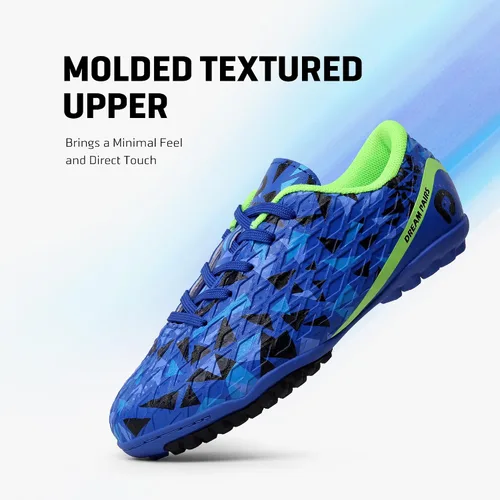 Vista 6 de DREAM PAIRS Zapatos de fútbol de césped para niños y niñas con cordones (niños pequeñosniños grandes)