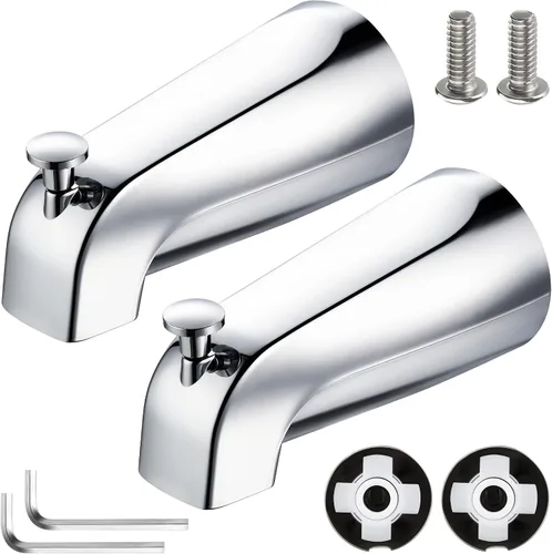 Vista 15 de Enhon Boquilla deslizante para bañera con desviador, compatible con la norma estadounidense 8888026.002, grifo de bañera de baño, se adapta a 1/2