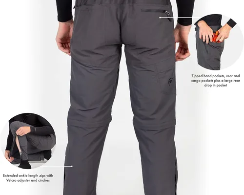 Vista 4 de Endura Hummvee - Pantalón de ciclismo con cremallera para hombre