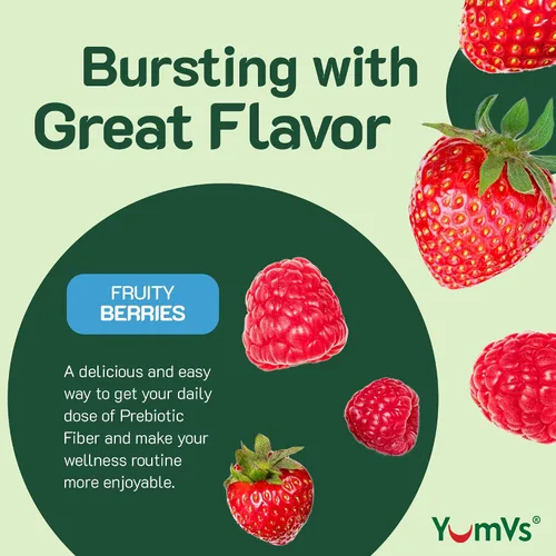 Vista 3 de YumVs - Gomitas de fibra sin azúcar para adultos, suplemento de fibra prebiótica de 0.11 onzas para la salud intestinal y digestiva, aptas